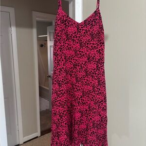 Apt. 9 Vibrant Pink and Black Animal Print Dress